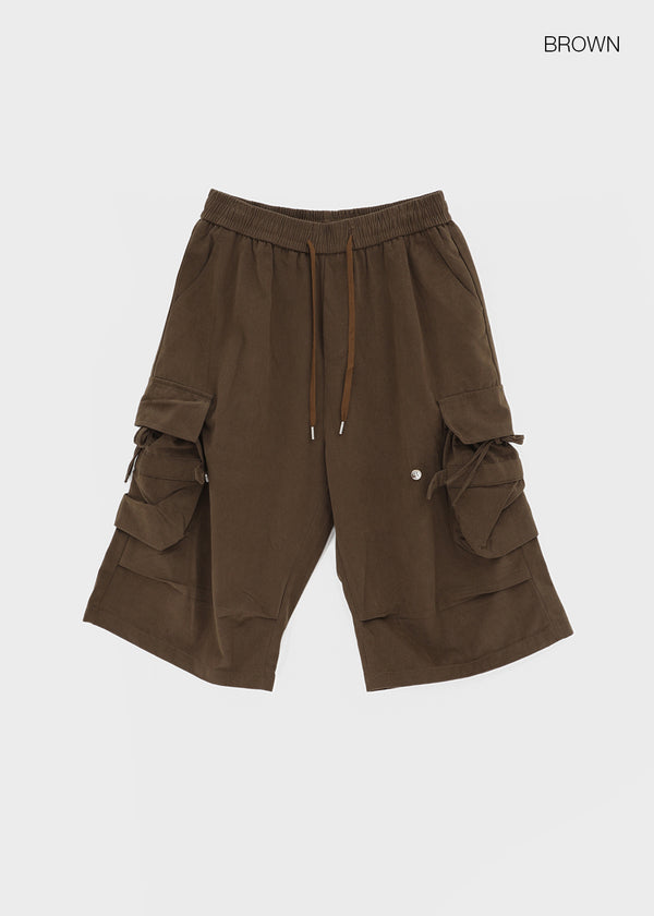 (UNISEX) Wellit Cargo Bermuda Elastic Pants