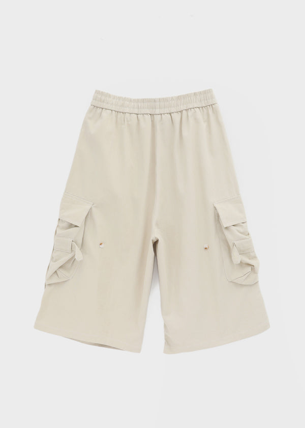 (UNISEX) Wellit Cargo Bermuda Elastic Pants