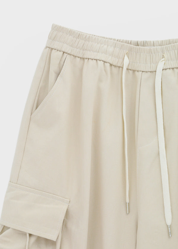 (UNISEX) Wellit Cargo Bermuda Elastic Pants