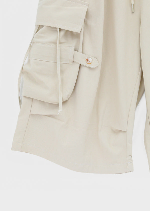 (UNISEX) Wellit Cargo Bermuda Elastic Pants