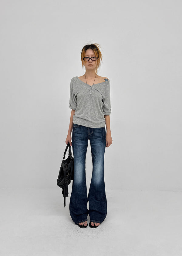 Holder Ring Bootcut Denim Pants