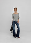 Lamber Button Roll-up Short Sleeve Tee