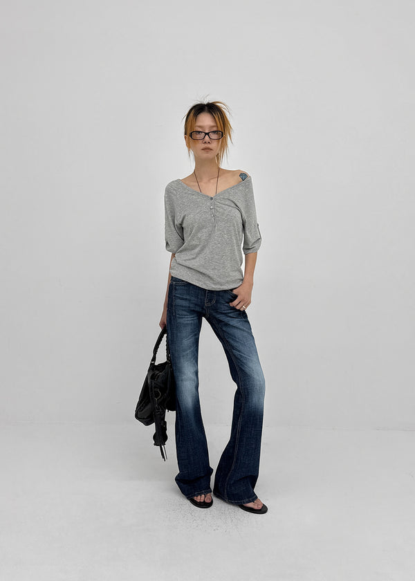 Holder Ring Bootcut Denim Pants