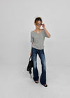 Lamber Button Roll-up Short Sleeve Tee