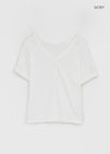 Lamber Button Roll-up Short Sleeve Tee