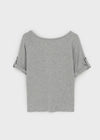 Lamber Button Roll-up Short Sleeve Tee