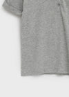 Lamber Button Roll-up Short Sleeve Tee