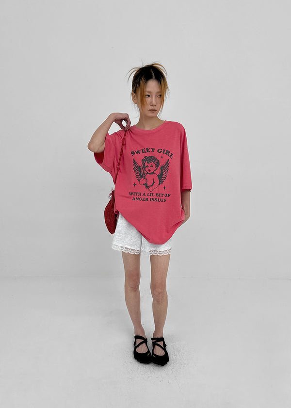 Rect Printed Loose-fit Short-sleeve Tee
