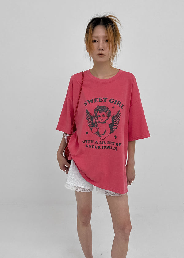 Rect Printed Loose-fit Short-sleeve Tee