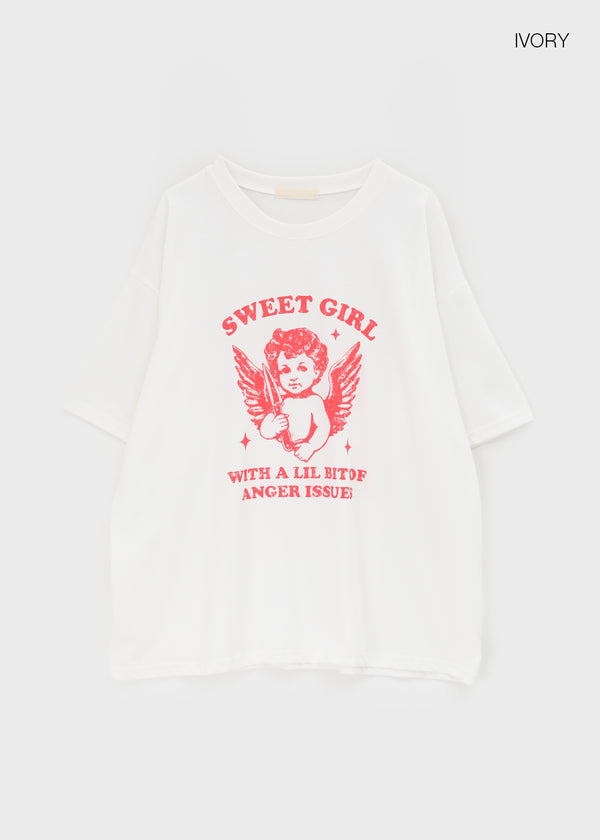 Rect Printed Loose-fit Short-sleeve Tee