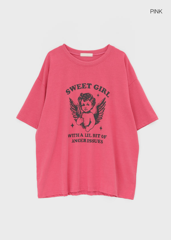 Rect Printed Loose-fit Short-sleeve Tee