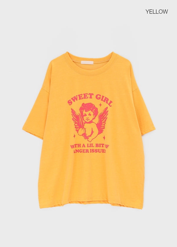 Rect Printed Loose-fit Short-sleeve Tee