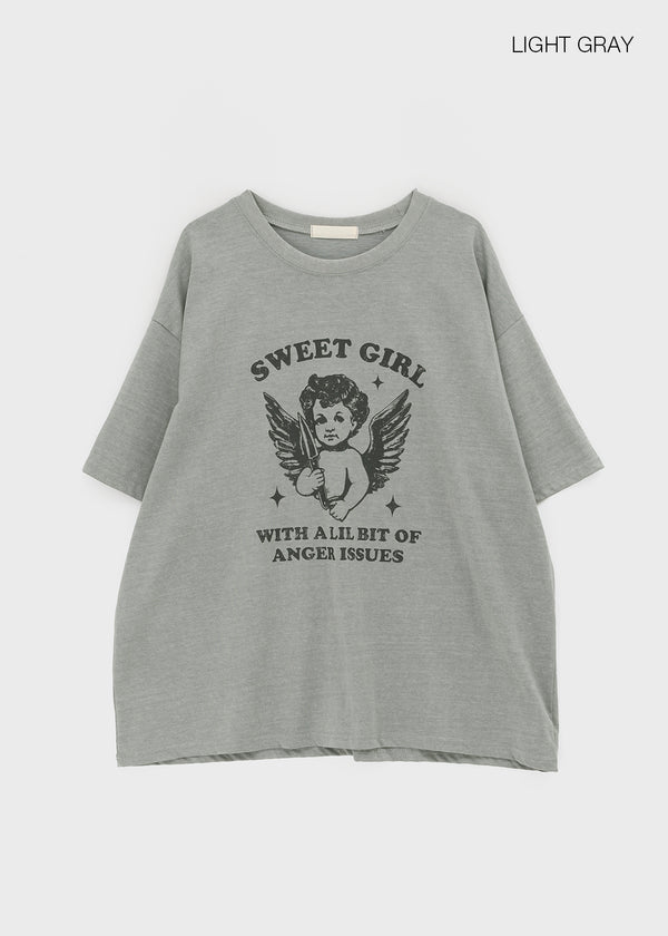Rect Printed Loose-fit Short-sleeve Tee