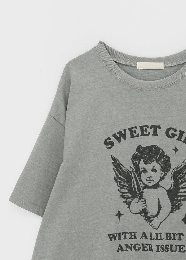 Rect Printed Loose-fit Short-sleeve Tee