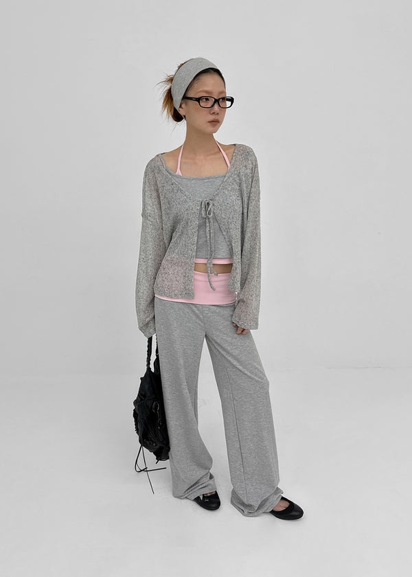 Rivets Knit Linen Cardigan