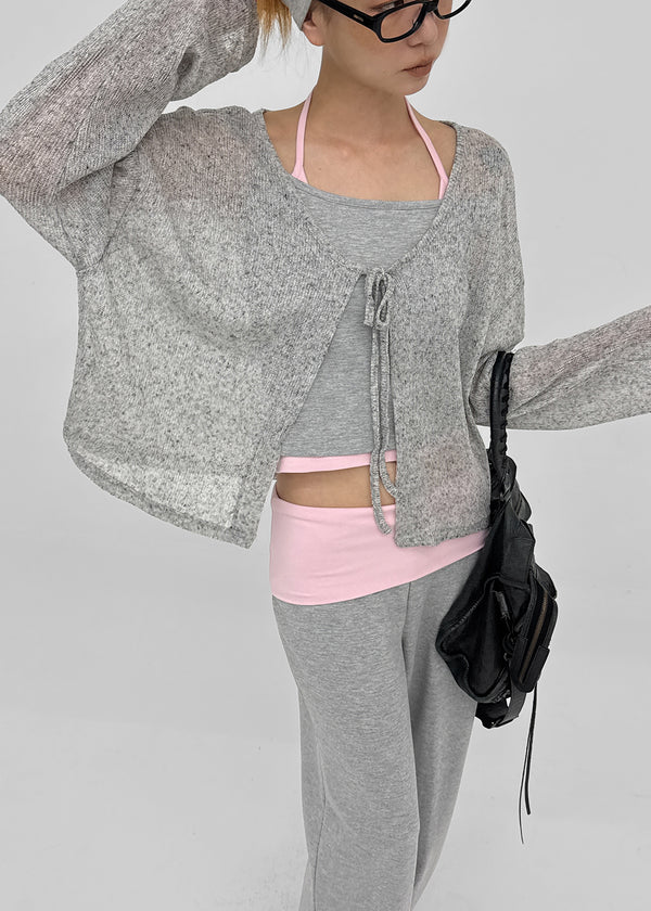 Rivets Knit Linen Cardigan