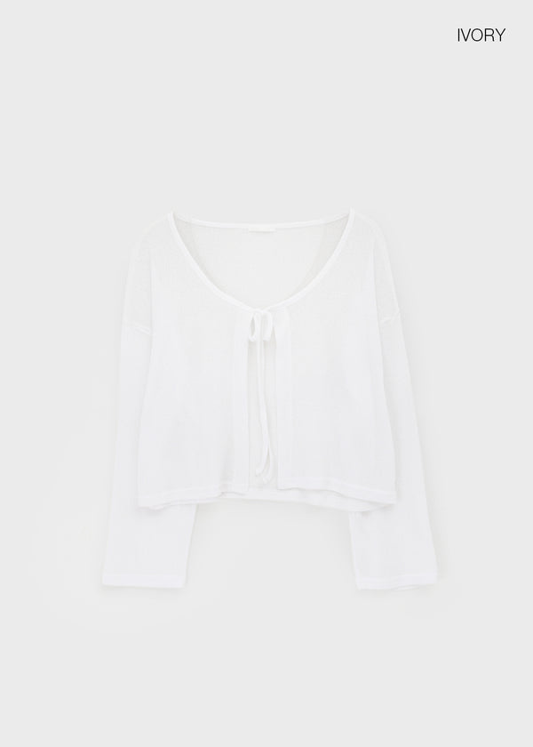 Rivets Knit Linen Cardigan
