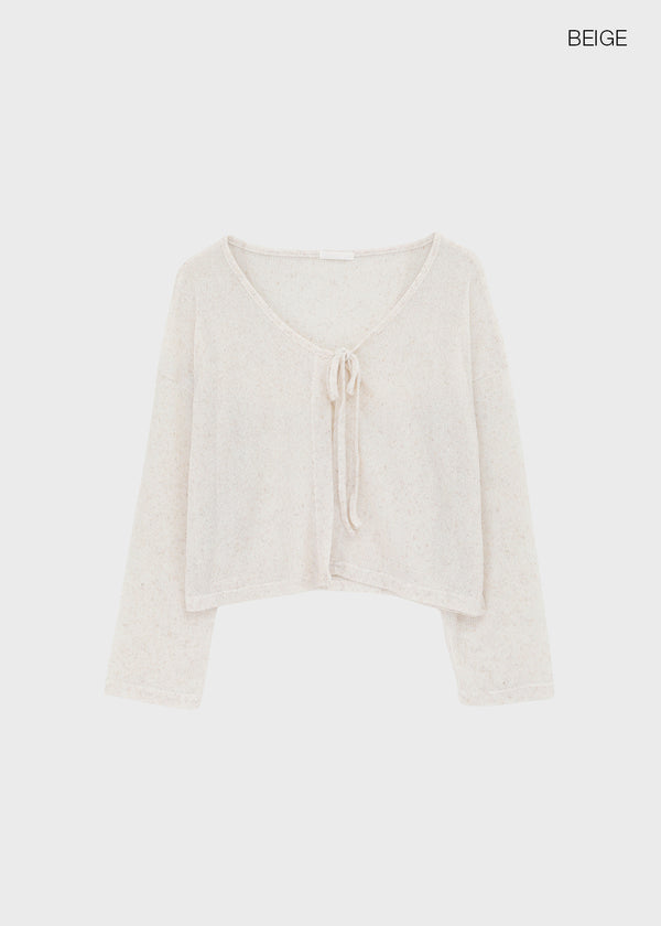 Rivets Knit Linen Cardigan