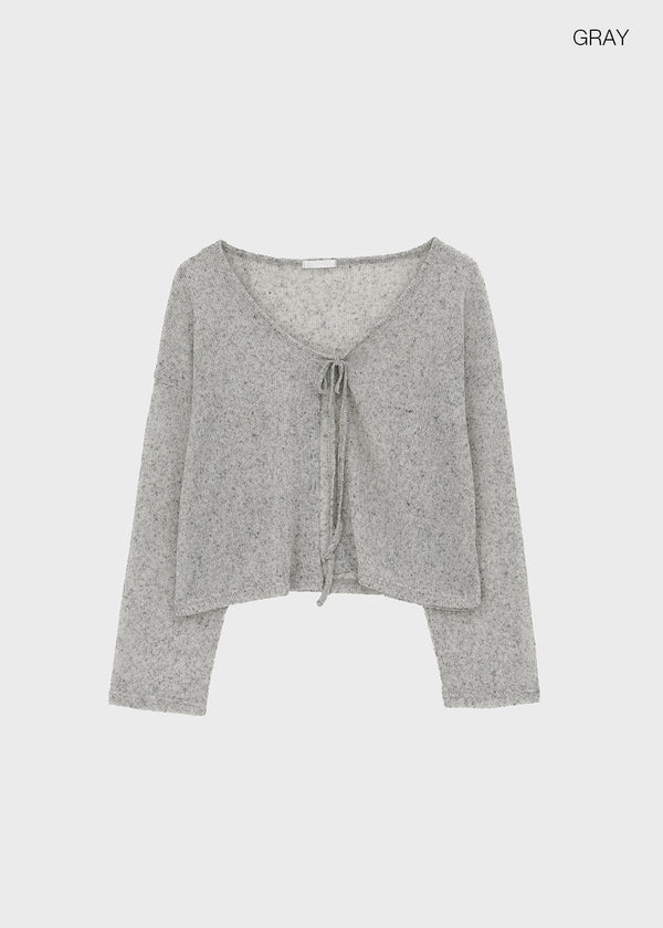 Rivets Knit Linen Cardigan