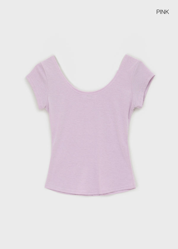 Jay's Summer Deep U-Neck Short Sleeve Tee