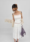 Vapor tiered midi skirt