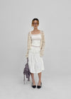 Vapor tiered midi skirt