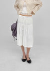 Vapor tiered midi skirt