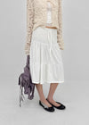 Vapor tiered midi skirt