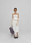Vapor tiered midi skirt