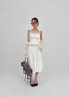Vapor tiered midi skirt
