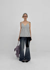 Torsion Bar V-neck Sleeveless (Built-in Cup)