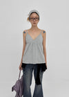 Torsion Bar V-neck Sleeveless (Built-in Cup)