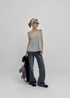 Torsion Bar V-neck Sleeveless (Built-in Cup)