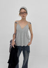 Torsion Bar V-neck Sleeveless (Built-in Cup)