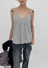 Torsion Bar V-neck Sleeveless (Built-in Cup)