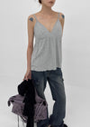 Torsion Bar V-neck Sleeveless (Built-in Cup)