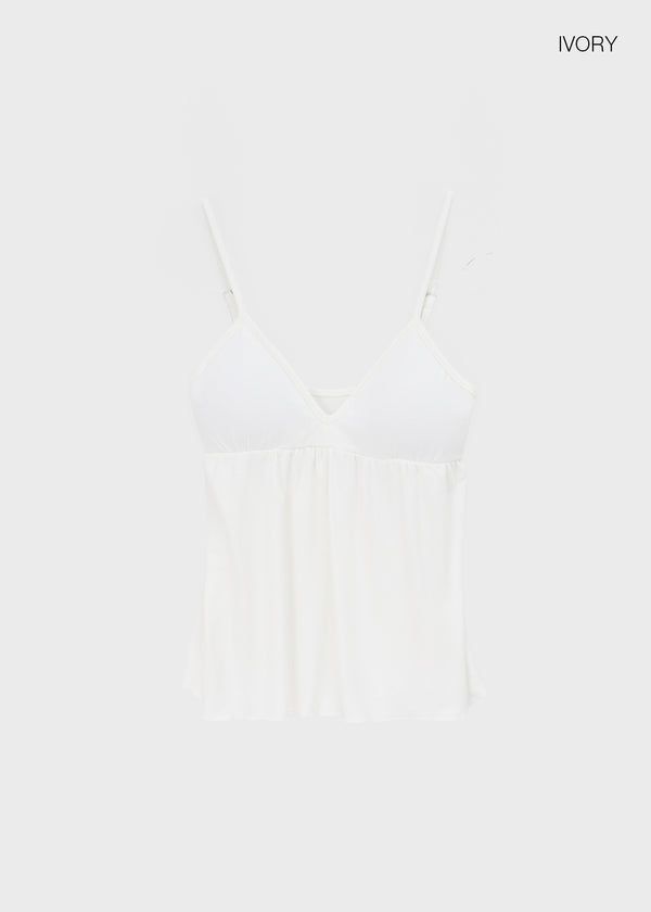 Torsion Bar V-neck Sleeveless (Built-in Cup)