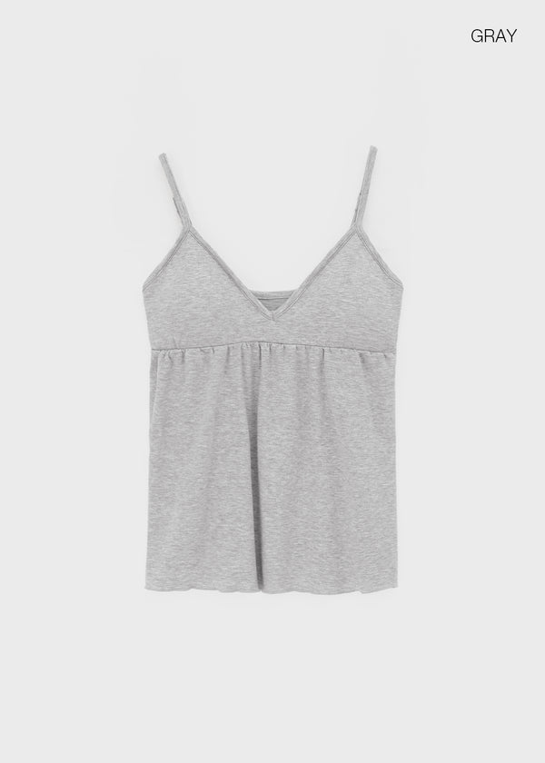 Torsion Bar V-neck Sleeveless (Built-in Cup)