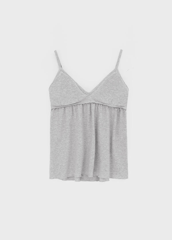 Torsion Bar V-neck Sleeveless (Built-in Cup)