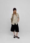 Optical Summer Roll-up Short Sleeve Shirt