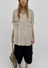 Optical Summer Roll-up Short Sleeve Shirt