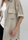 Optical Summer Roll-up Short Sleeve Shirt