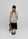 Optical Summer Roll-up Short Sleeve Shirt