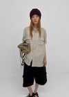 Optical Summer Roll-up Short Sleeve Shirt
