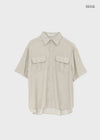Optical Summer Roll-up Short Sleeve Shirt
