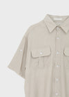 Optical Summer Roll-up Short Sleeve Shirt