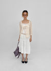 Binding 3/4 length knit cardigan