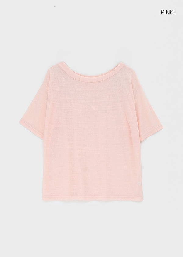 Chaser See-through Off-Shoulder Short-Sleeve Tee