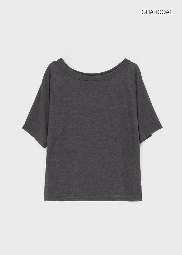 Chaser See-through Off-Shoulder Short-Sleeve Tee