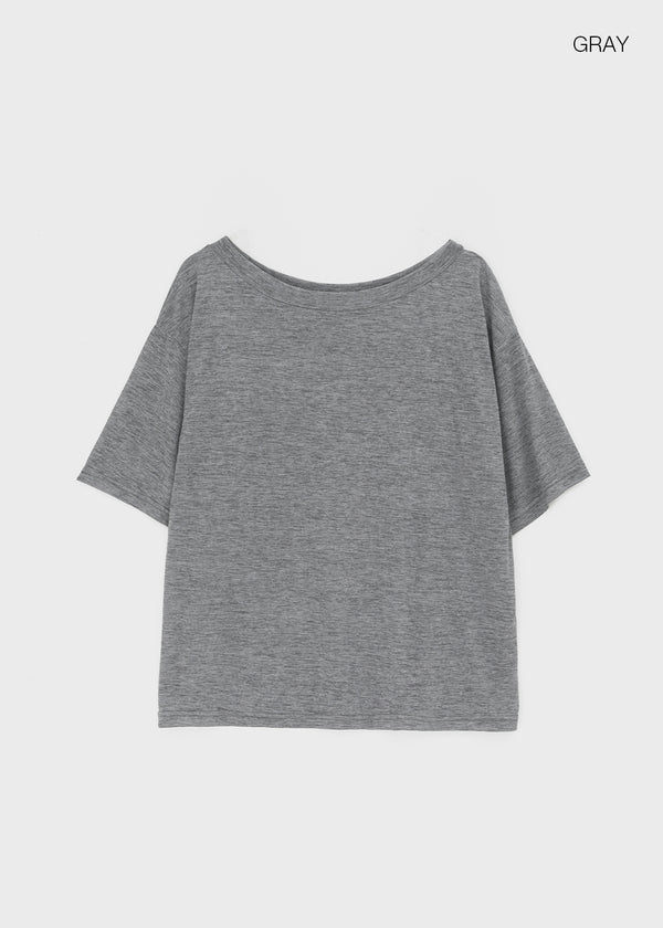 Chaser See-through Off-Shoulder Short-Sleeve Tee